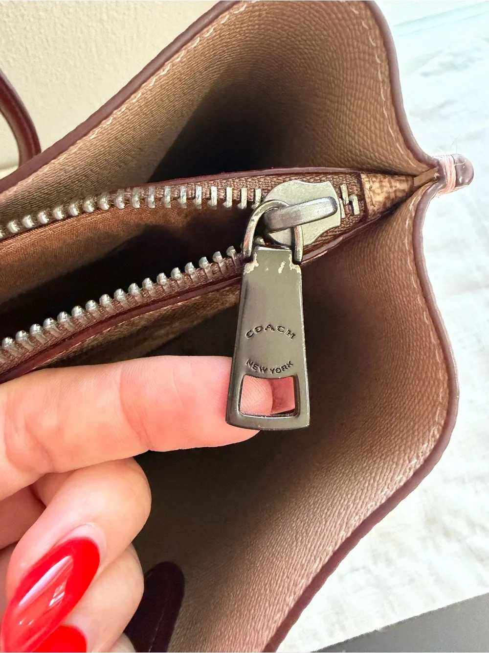 Coach Willow Tote With Pink Colorblock Coated Canvas Leather